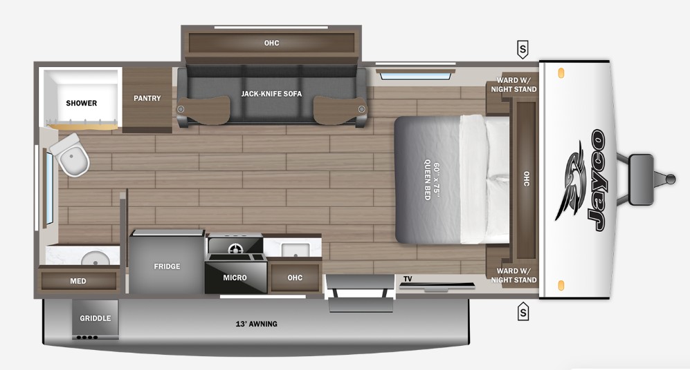 2026 Jayco Jay Feather Air 18FBS Floorplan